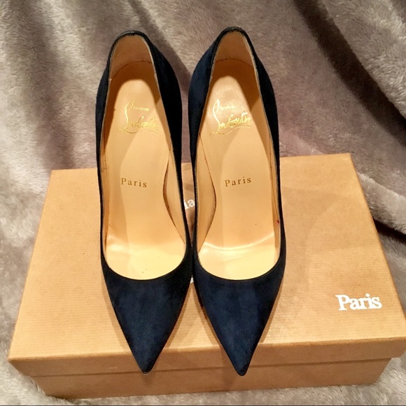 Christian Louboutin Navy Suede So Kate 120 - Picture 2 of 6
